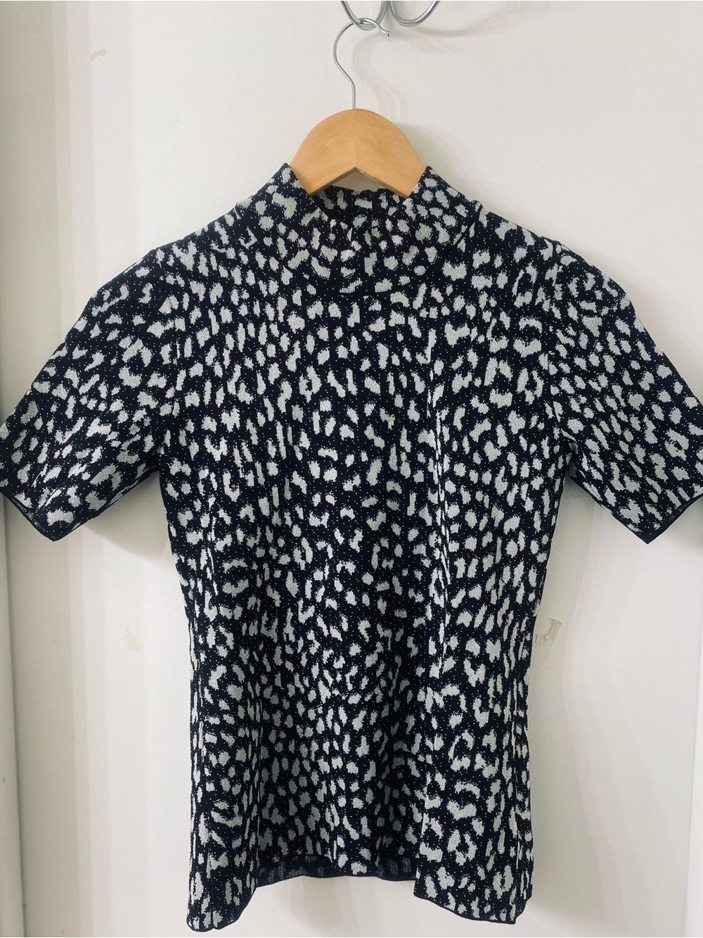 Michael Kors Black and White Knit Top